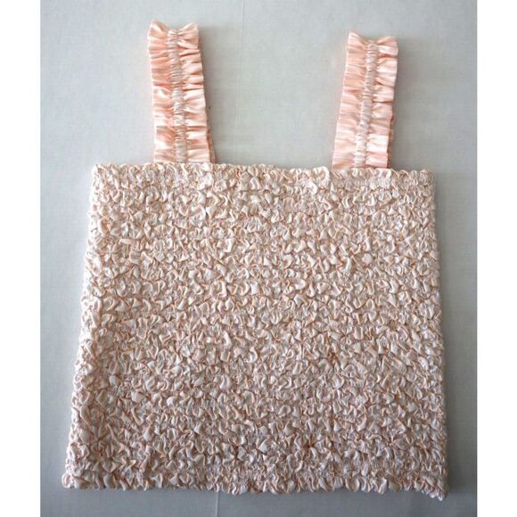 Petersyn Women's Sz XS Melon Striped Tami Smocked Sleeveless Top Shirt $128 - Picture 2 of 10